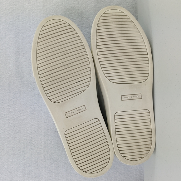 Tory Burch Sport Ruffle Leather Sneakers Shoes Women's Size 6.5 M Light Blue - Picture 8 of 11